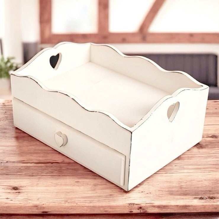 Heart Cut-Out Flatware Tray