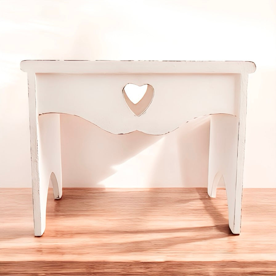 Rustic Heart Cut-Out Multi-Purpose Countertop Table