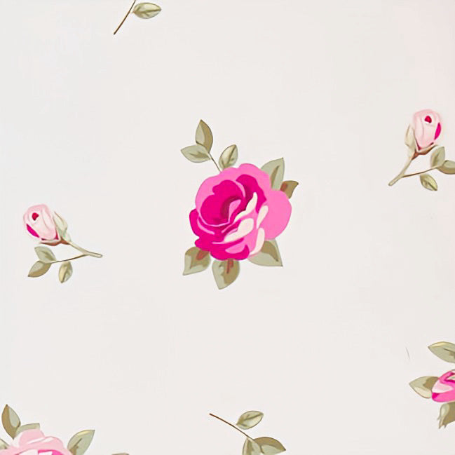 Rustic wooden tray with floral print detail