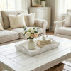 Country Heart Cut-Out Tray – Rustic Home Décor & Serving - antique white