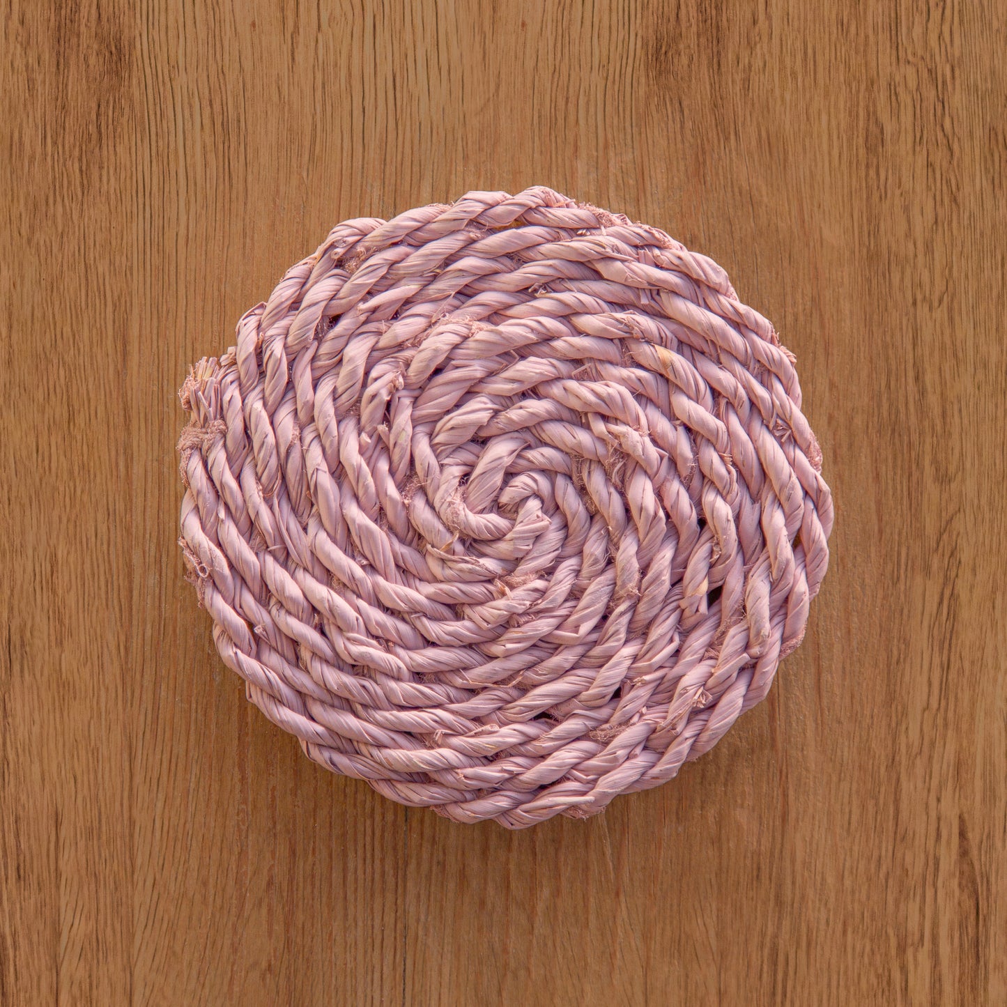 Natural halfa round coasters for rustic dining