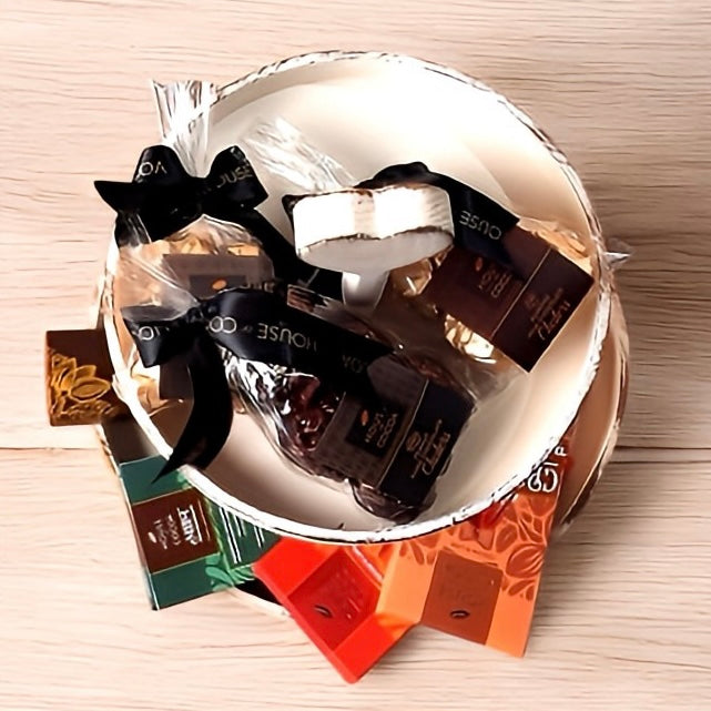 Heart-Topped Two-Tier Wooden Display Tray