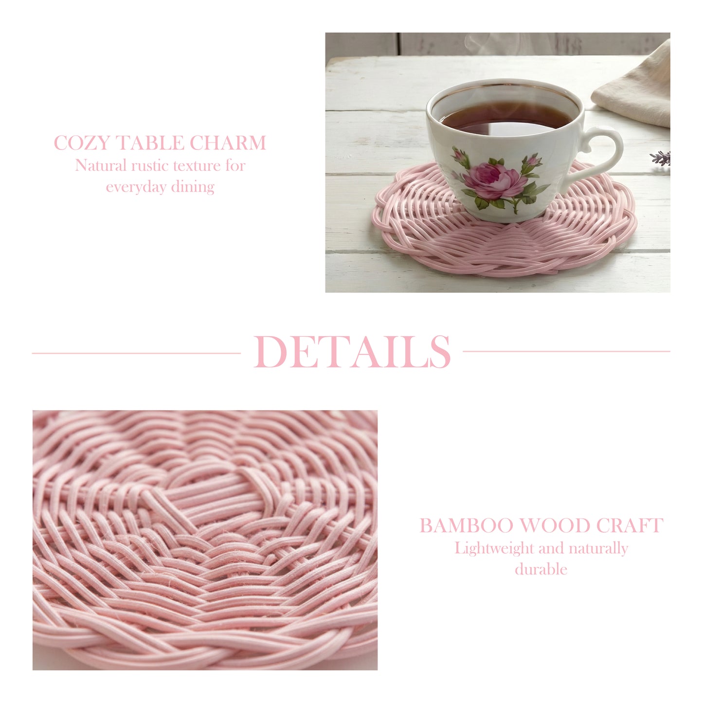 كوستر أكواب دائري من البامبو