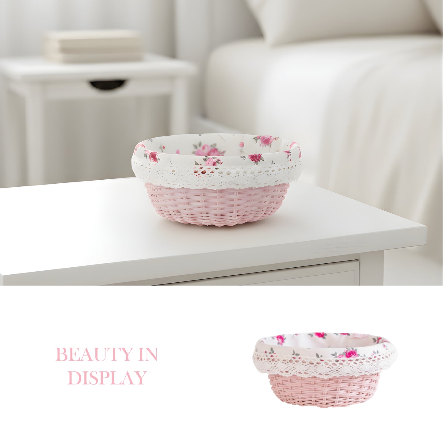 Cottage Round Wicker Basket