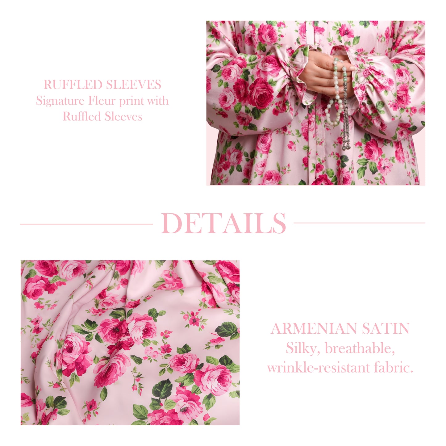 اسدال ساتان أرمني مع طرحة ملتصقة