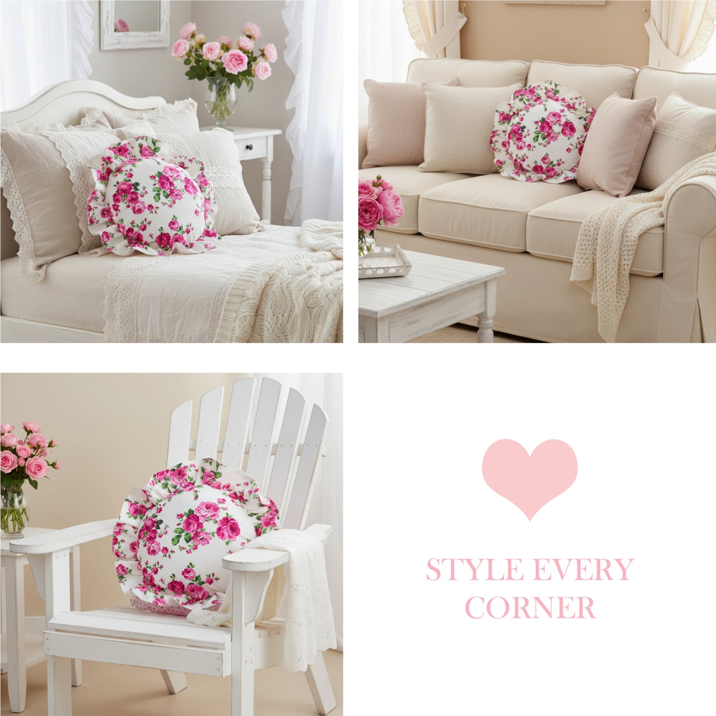 خددية فلوري زهرية بحشوة وكشكش