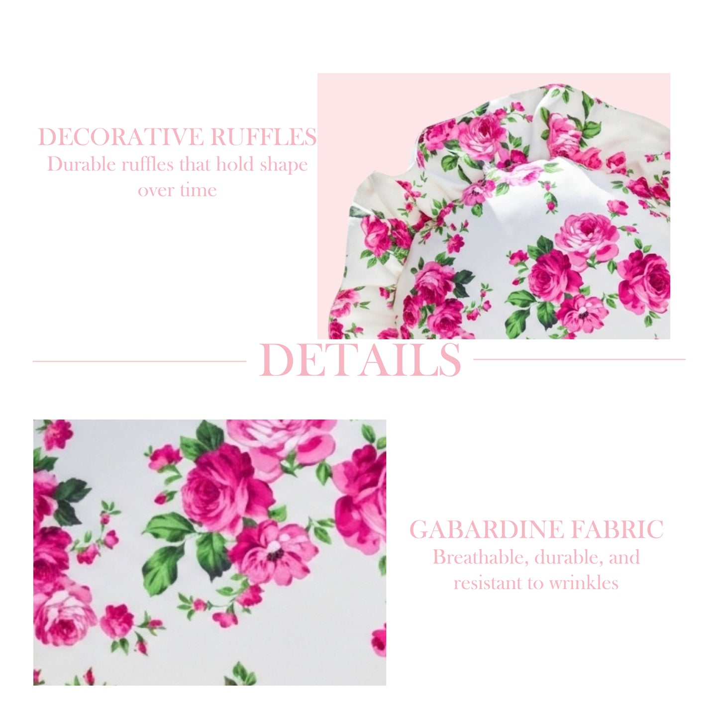 خددية فلوري زهرية بحشوة وكشكش