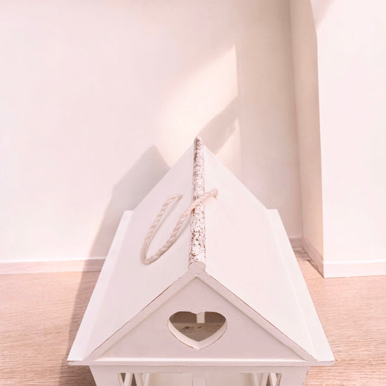 Rustic Wooden Heart Cut-Out Lantern