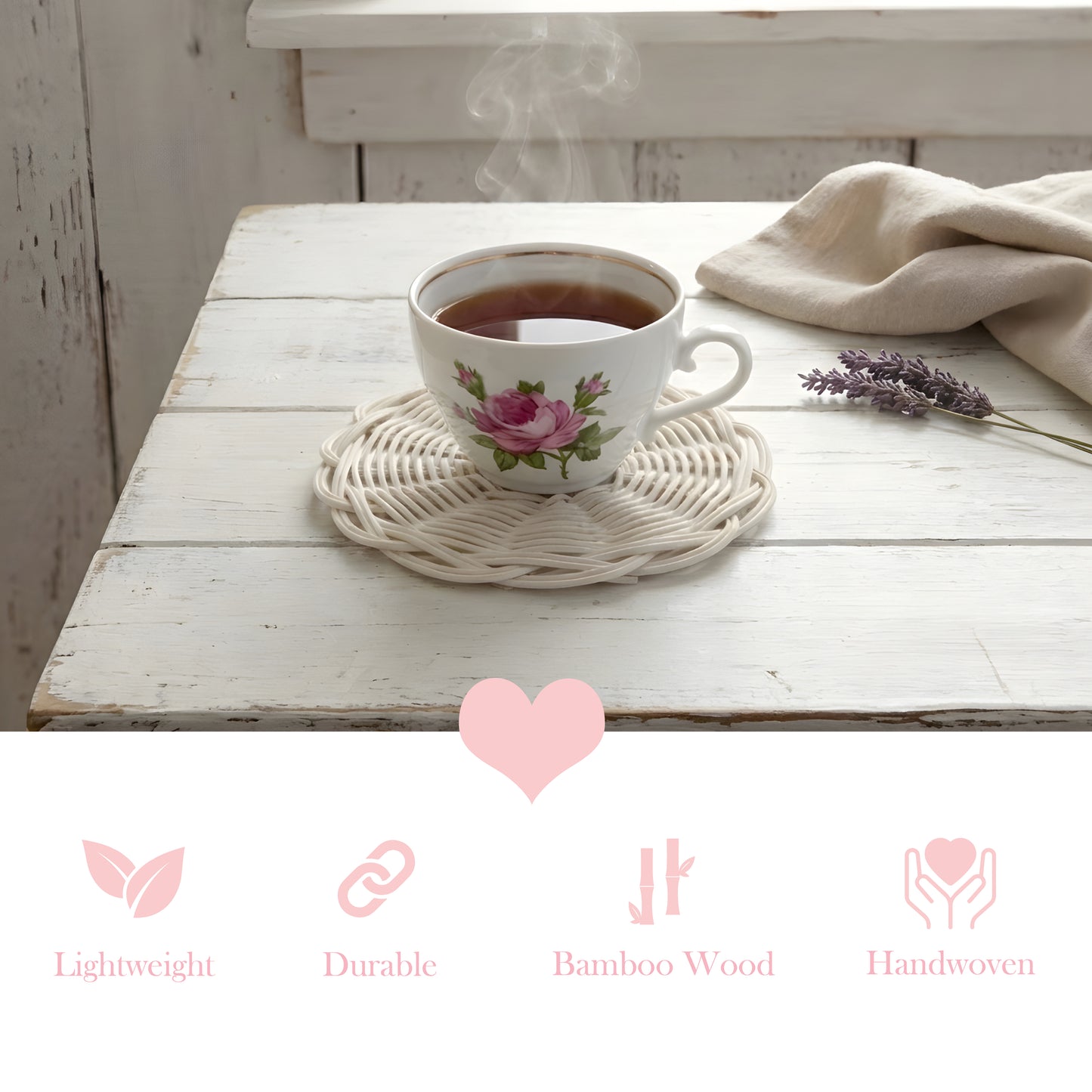 كوستر أكواب دائري من البامبو