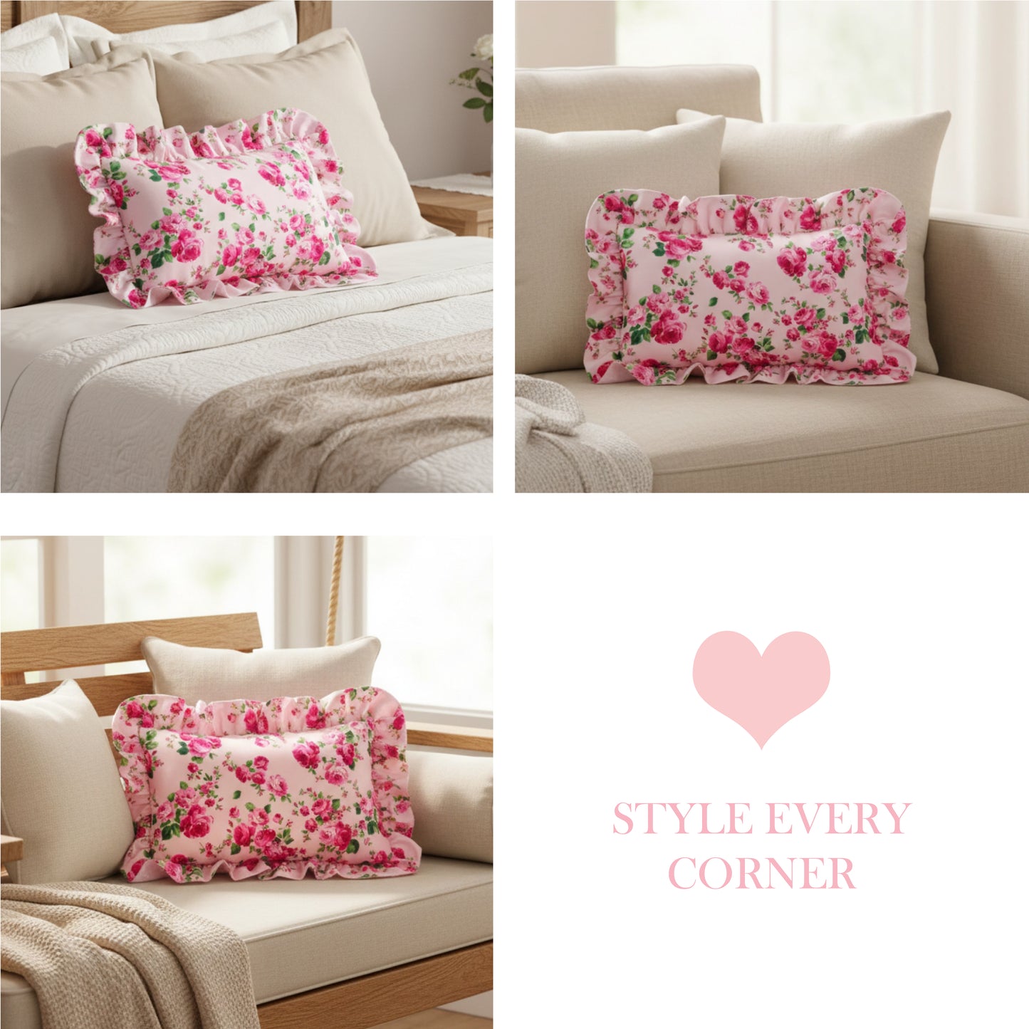 خددية فلوري زهرية بحشوة وكشكش