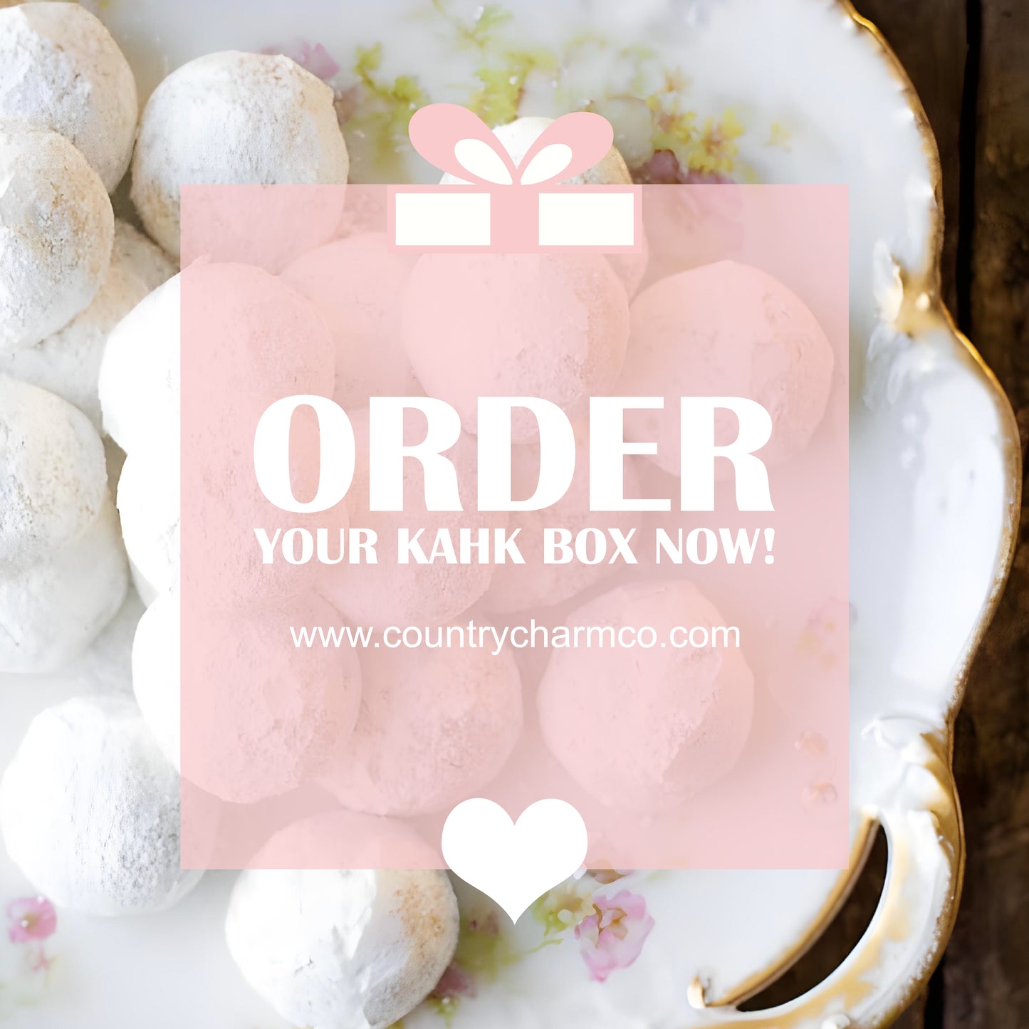 country charm Easter menu: signature mini kahk, ghorayeba, nashader biscuits, & petit four treats