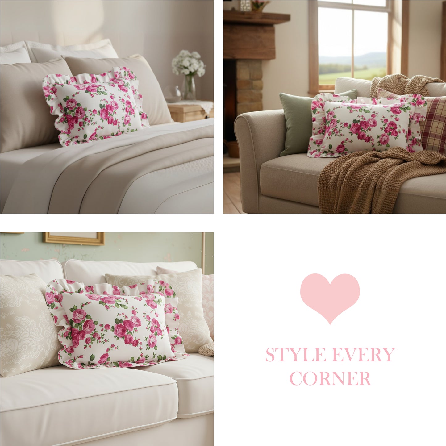 خددية فلوري زهرية بحشوة وكشكش