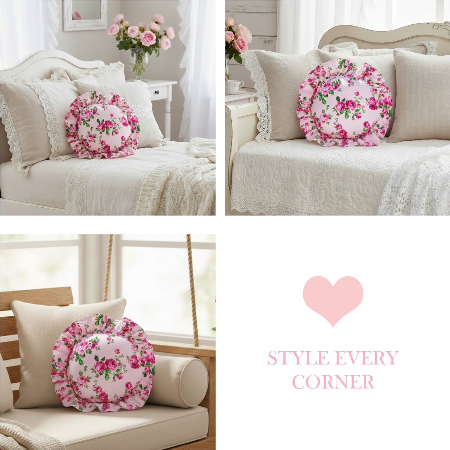 خددية فلوري زهرية بحشوة وكشكش