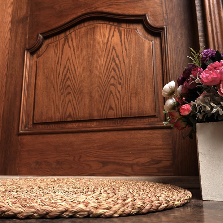 Handwoven Halfa Oval Welcome Mat