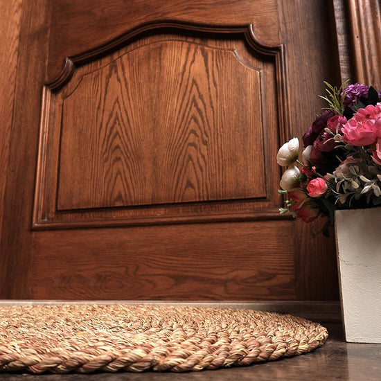 Handwoven Halfa Oval Welcome Mat