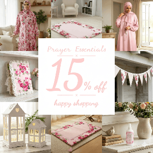 Collage of Ramadan-themed products with promotional text overlay.
