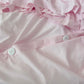 Shabby Chic Country Style Ruffled Duvet Cover in pink or off-white – farmhouse bedroom décor