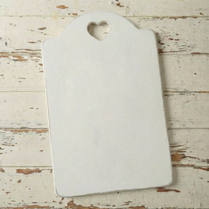 Heart Cut-Out Antique White Serving Board