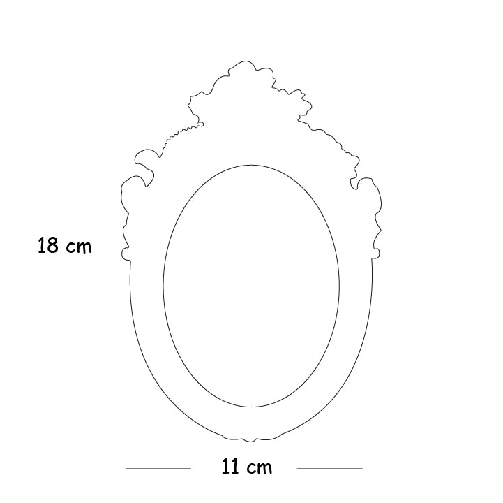 Pretty Shabby Wall Mirror – Oval Fleur