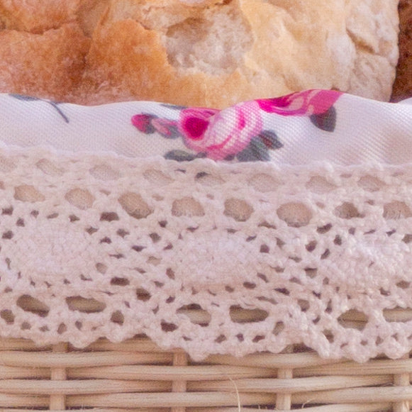 Farmhouse Wicker Basket – Round with Handles