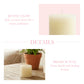 Antique White Pillar Candle product details displayed on white background country charm collection