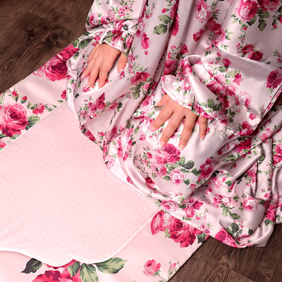 Luxurious satin praying Isdal with attached scarf