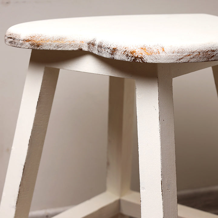 country heart-shaped wooden stool