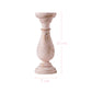 Decorative wooden pedestal with dimensions on a white background