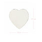 Country Charm Heart-Shaped Coasters with Wooden Holder dimensions displayed on white background for product specification view