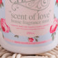 Scent of love home fragrance mist bottle with floral design and 250ml volume