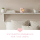 Country Heart Cut-Out Wax Melter on shelf with books pillows cozy living text overlay