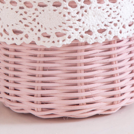Mini Tube Wicker Basket