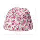 Fleur Bean Bag with floral pattern and dimensions displayed on white background