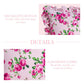 Decorative pale pink pillow with floral pattern on a white background