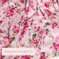 Floral Isdal Prayer dress with pink roses and green leaves on a light pink background, with 'Timeless Durability' text overlay.