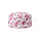Dimension chart for a Fleur print round pouf ottoman showing a width of 45 cm and a height of 35 cm.