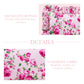 Fleur Ruffled Rectangular Cushion with Filling pale pink on white background showcasing fabric detail