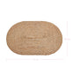 Halfa Oval Welcome Mat woven design with dimensions displayed on white background for home entrance decor
