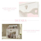 Heart Cut-Out Countertop Table displaying decorative shelf jars on white background