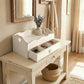 Heart Cut-Out Flatware Tray used as entryway console organizer for decorative storage display