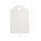 White rectangular wooden serving board with a heart-shaped handle cutout and pink dimension lines showing 41 cm height and 26 cm width.