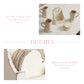 Heart-Shaped Coasters with Wooden Holder collage showing three mugs placed on coasters with wooden holder display set