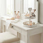 Heart-Topped Two-Tier Wooden Display Tray holding cookies and mugs of coffee on wooden table for Country Charm serving decor