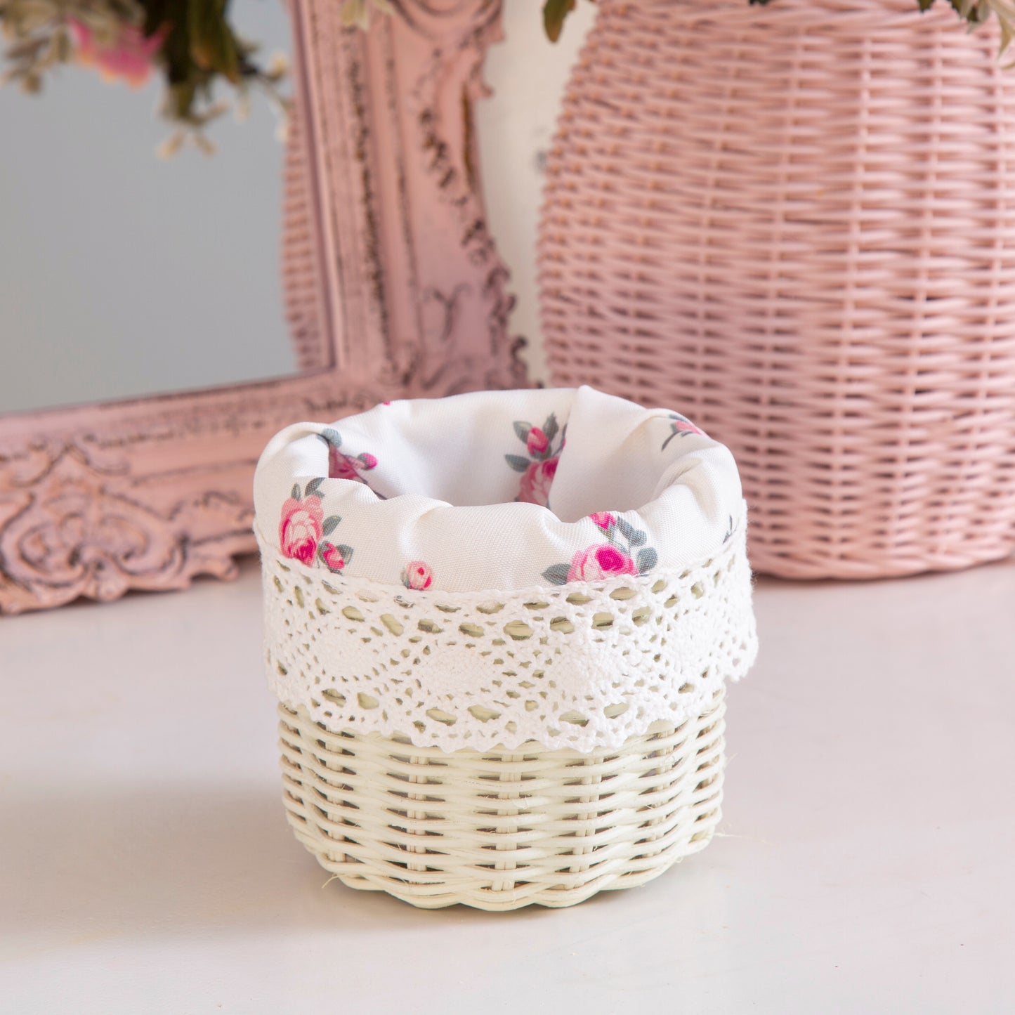 Mini Tube Wicker Basket