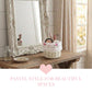 Mini Tube Wicker Basket and decorative mirror on wooden surface with table styling and rustic home decor setup