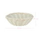 Mini Wicker basket with dimensions on a white background