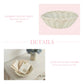 Mini Wicker Basket bamboo-style woven displayed on pink background with product features text overlay