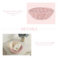 Mini Wicker Basket handmade features and uses shown on pink background product display