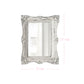 Ornate white rectangular mirror with dimension lines showing 11 cm height and 9 cm width on a white background.