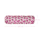 Floral-patterned table runner with measurements on a white background
